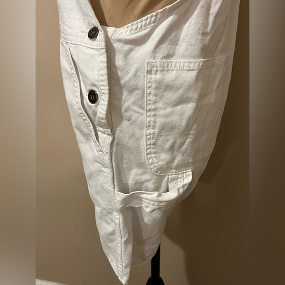 Vans Ground Work Short Overalls in Marshmallow White, size X Small - Picture 8 of 13